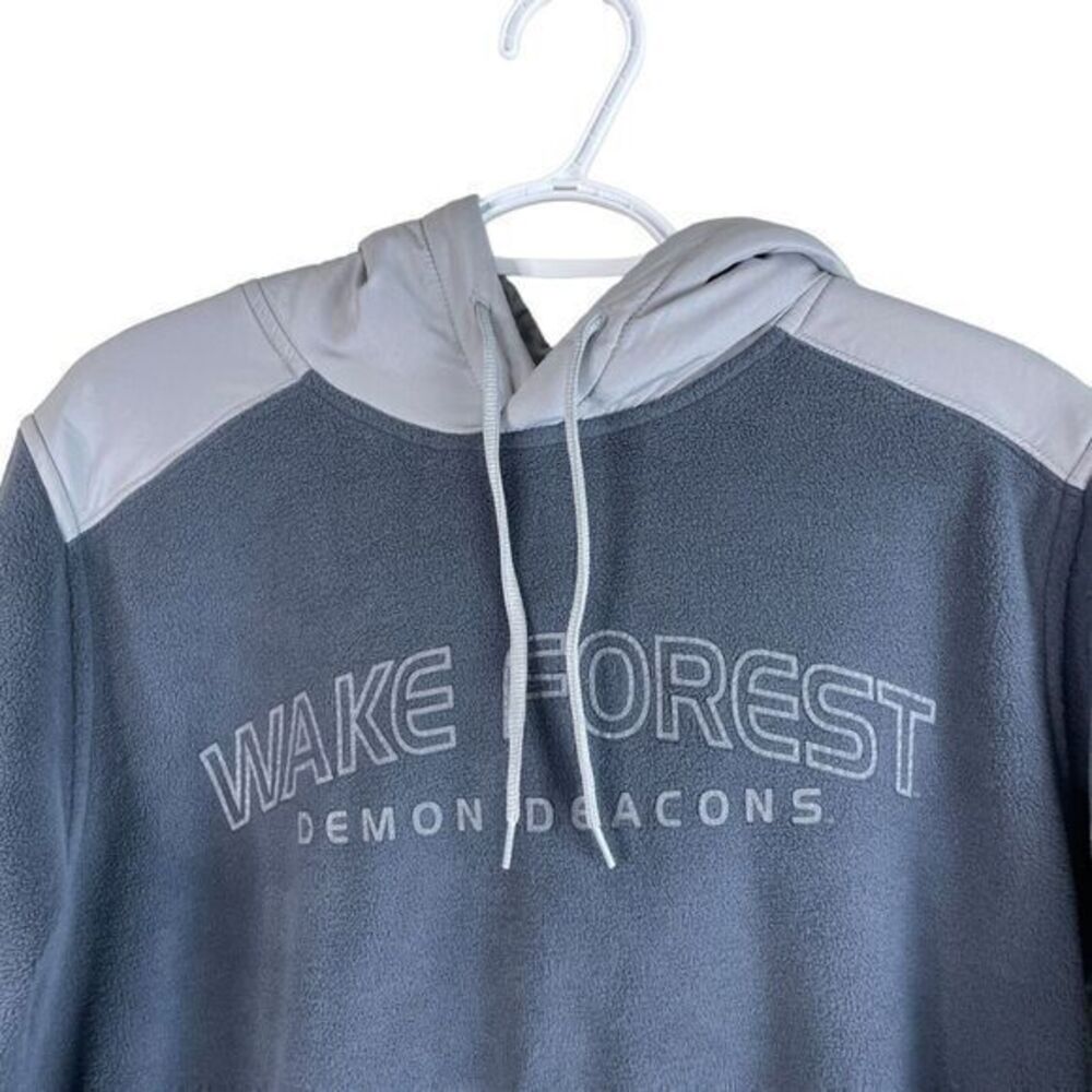 Champion Wake‎ Forest Demon Deacons Fleece Hoodie Sweatshirt Mens M Gray Stretch